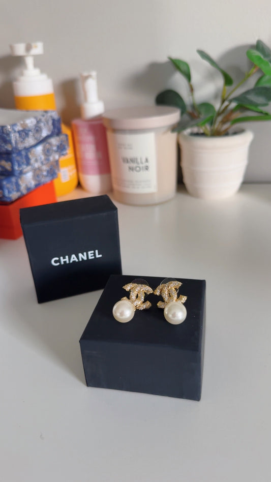 CC Pearl Earrings